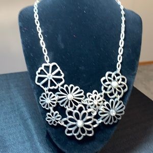 Lia Sophia Necklace, Silver, 15 inch chain